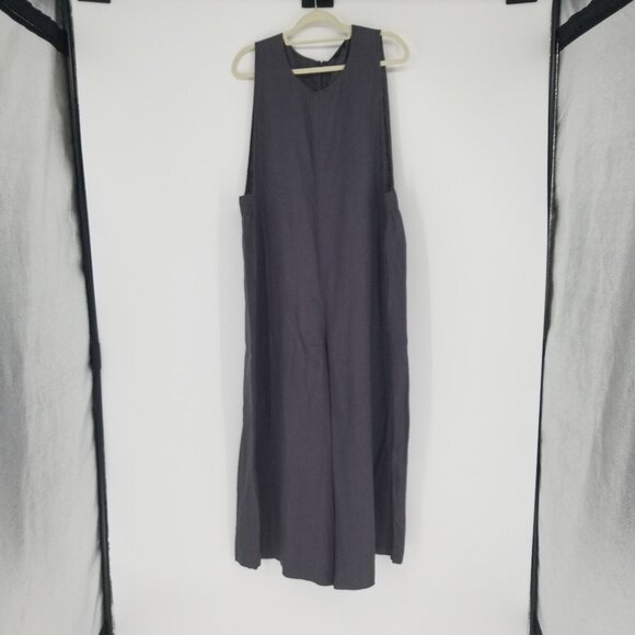 COS L - Charcoal Grey Linen Jumper/suit, Oversized, Wide Leg, Modern Minimalism - Picture 1 of 7